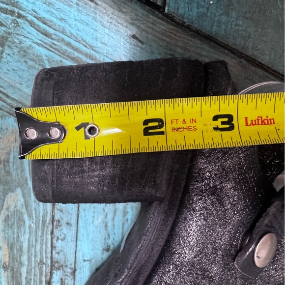 A.S.98 Black Shimmery Leather Slingback Mules Studded Heeled Shoes Size 39 - Picture 10 of 11